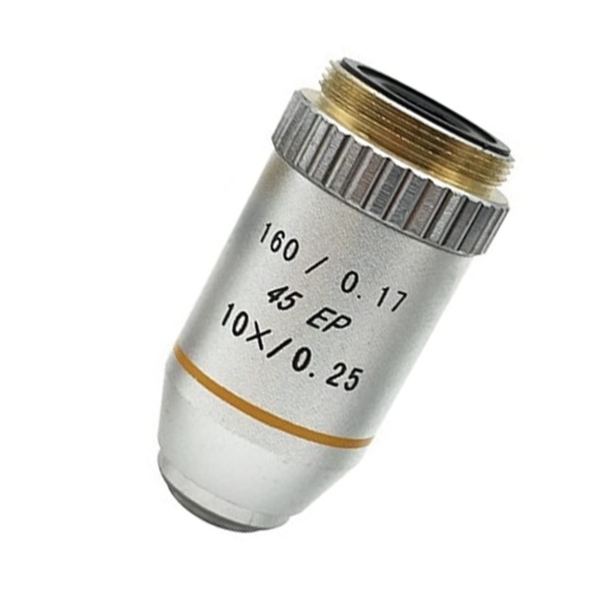 Lente de Objetivo acromático semiplano 4X/10X/40X/100X Distancia conjugada de 195 mm for microscopio biológico 160/0,17 45EP (Size : 4X 10X 40X 100X)