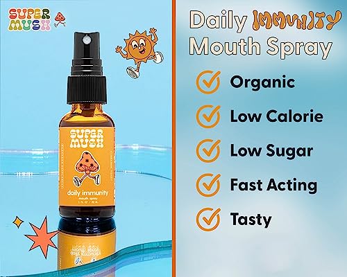 SuperMush Daily Immunity Mouth Spray Mushroom Spray Supplement for Immune & Digestive Health Support Turkey Tail & Reishi Mixed Mushrooms Extract | 30ml Pure & Organic Turkey Tail - Image 2