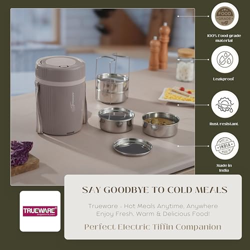 Image of Tureware Electric 4 PU Insulated 4 Stainless Steel Container 450 ML Each Thermoware Electric Lunch Box