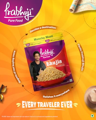 Image of Prabhuji Pure Food Bhujia Namkeen 900g | Classic Spicy & Crunchy Sev Made with Premium Ingredients | Traditional Indian Snack | Perfect for Tea-Time, Parties, Travel, Chaat & Everyday Munching