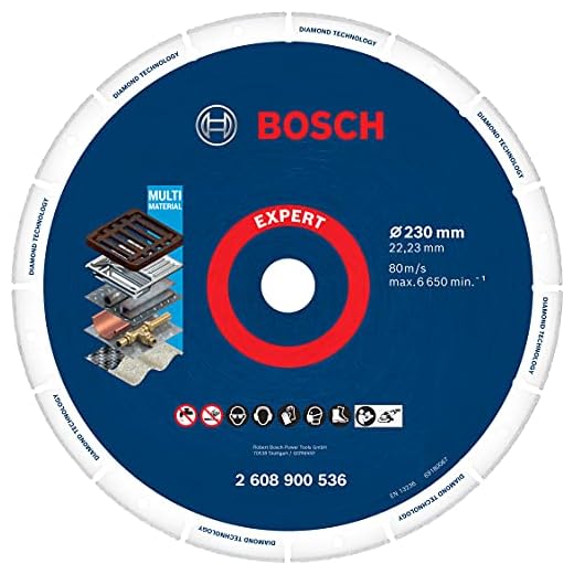 Bosch Accessories 1x Disque à tronçonner de grande taille Expert Diamond Metal Wheel (pour Fonte, Ø 230 mm, Accessoire Grande meuleuse angulaire)