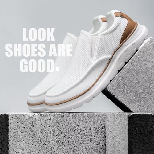 Image of Men's Walking Boat Shoes Slip On Casual Loafers Non Slip Comfortable Lightweight Work Driving Shoes