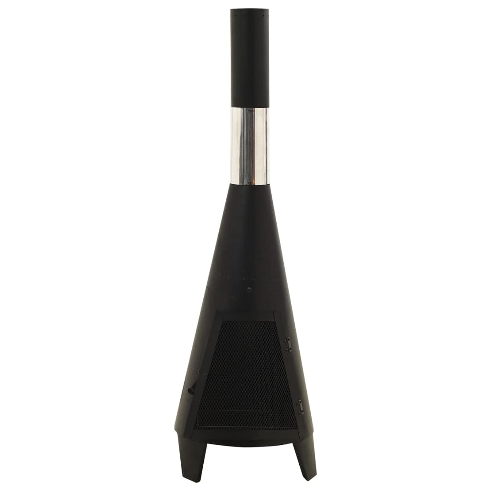 Homgoday Estufa de jardín con atizador Acero 38x38x122 cm