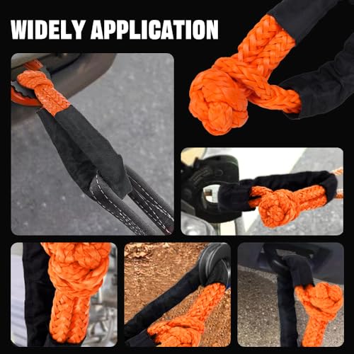 Image of BARTOO 2PCS Soft Shackles 1 /2 Inch x 22 Inch - 56,000LBS Break Strength