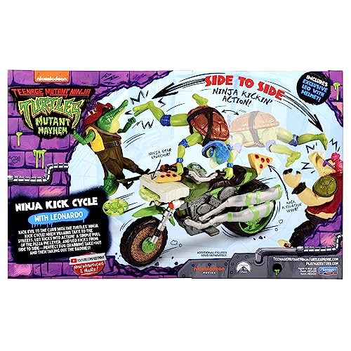 Regalo de Tortugas Ninja moto de Leonardo de Caos Mutante para niños de 4 años 4
