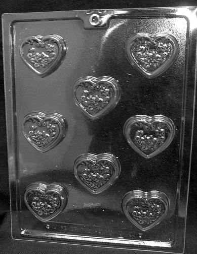 Moule chocolat cœur Cybrtrayd V150 saint valentin pour bonbon maison et confiserie