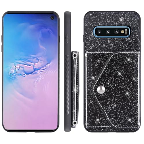 Coque portefeuille Samsung S10 antichoc avec protège-écran pour éviter les rayures et chutes