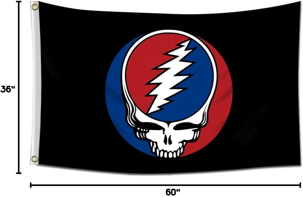 Flag Compatible with Grateful Dancing Bears Dead Flag Fans Banner Decor 3x5ft Banner for Garage Man Cave Dorm Room