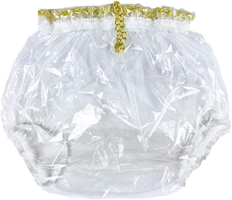 Amazon.com: Haian Pull-On Locking Plastic (PVC&EVA) Pants (Glass Clear ...