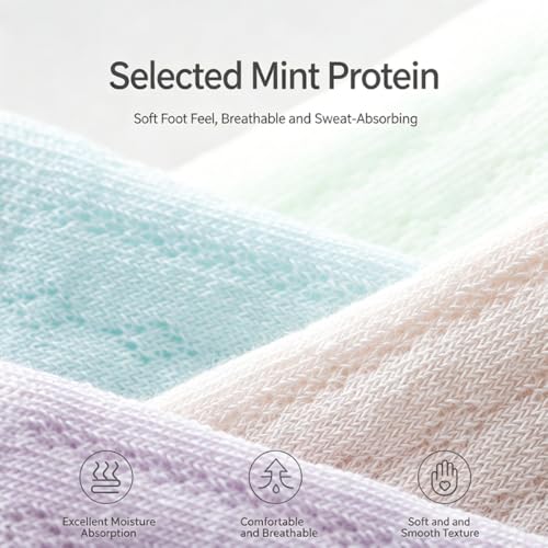 Image of Women's No Show Socks Colorful stripes Ankle Socks for Women, Low Cut Socks Short Cotton Socks