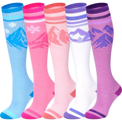 Toulite 5 Pairs Wool Ski Socks