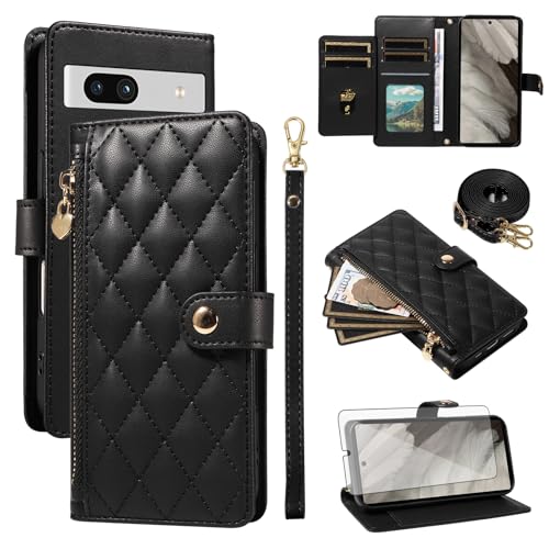 Protection Google Pixel 7A portefeuille fermeture éclair et fente cartes