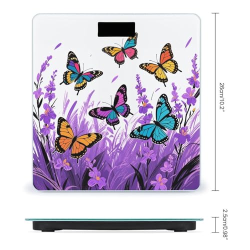 Báscula de baño digital de vidrio templado con LCD miniatura 2
