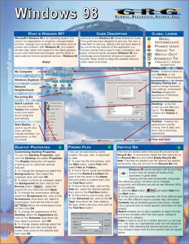 Windows 98: Quick Reference Guide: Sellers, Drew: 9781553530084: Amazon ...
