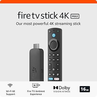 Amazon Fire TV Stick 4K Max (Newest gen), supports Wi-Fi 6E, Ambient Experience