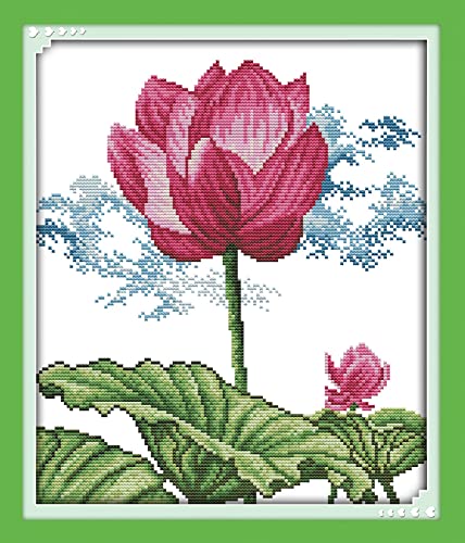 Peinture au diamant 5D adultes pour créer un tableau en strass de lotus