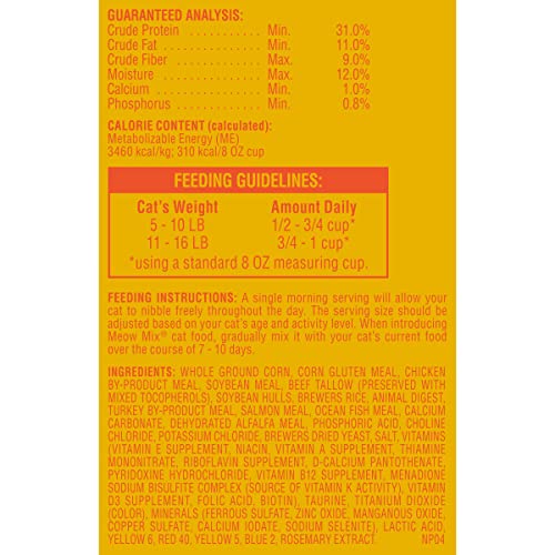 Image of Meow Mix Indoor Health Dry Cat Food, 6.3 Pound Bag