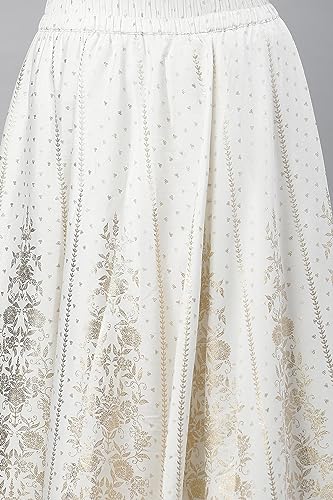 Image of Aurelia Women Polyester Printed Strechable Maxi Skirt | Ankle Length Skirt