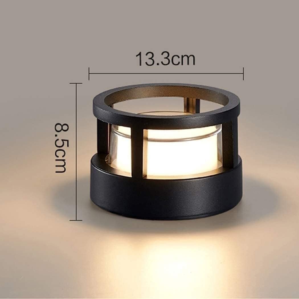 Lampa Cokołowa Lampa Zewnętrzna Filar Oświetlenie Zewnętrzne LED Wodoodporne Okrągłe Oświetlenie Ogrodowe Lampa Kolumnowa Mieszkaniowa Aluminiowa Lampa Słupowa Oświetlenie Krajobrazu Lampy Słupkowe La