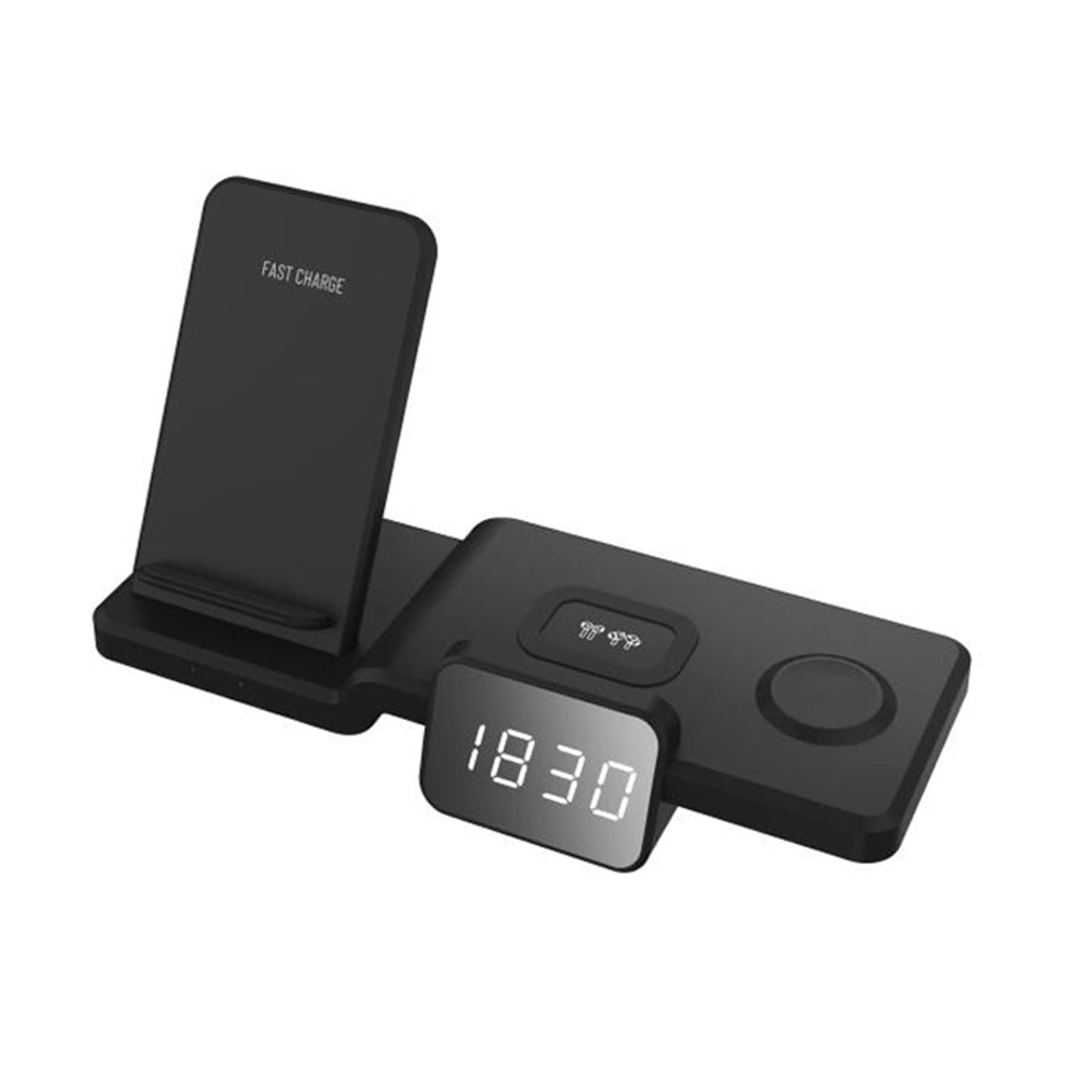 Support de Chargeur sans Fil 30W for téléphone Montre écouteur Horloge 4 en 1 Station de Chargement Rapide(A)