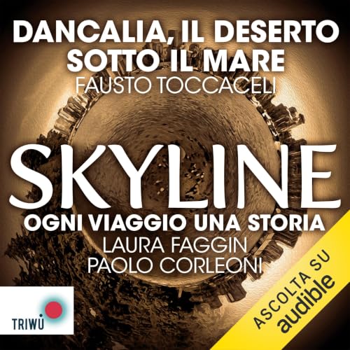 Diseño de la portada del título Dancalia, il deserto sotto il mare