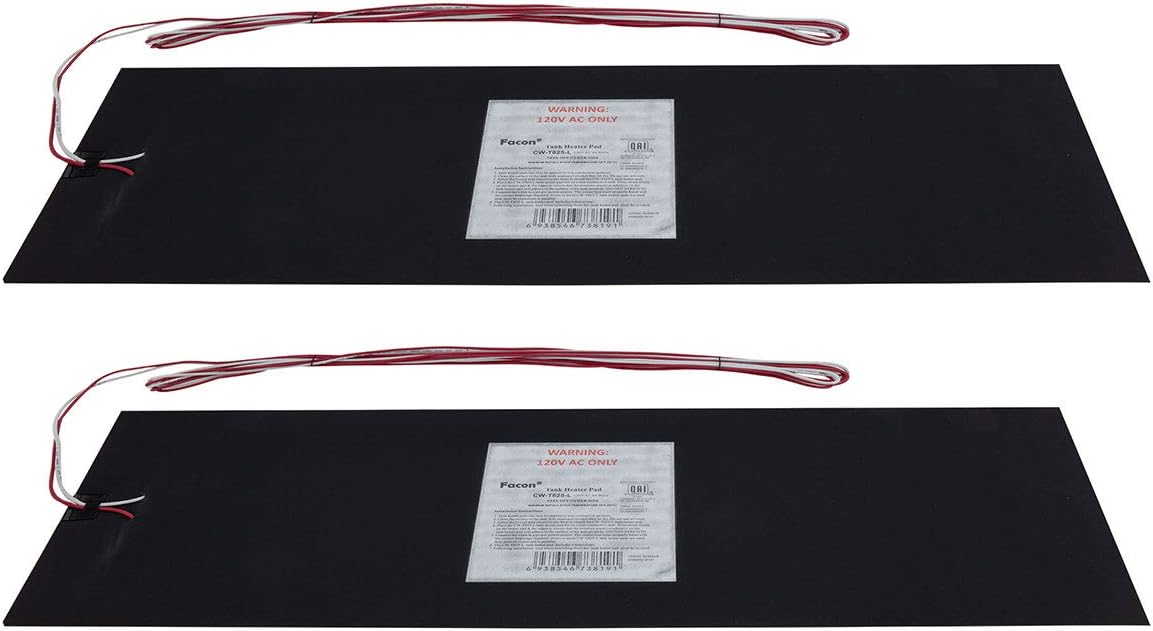 RecPro RV Tank Heater Pad | 8" x 25" | Fresh Water | Grey Water | Holding Tank | Up to 20 to 40 Gallons | 120V | (3 Pads)