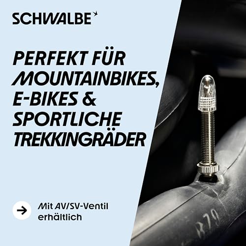 Schwalbe Fahrradschlauch Nr. 21 – MTB Schlauch 27.5 Zoll (ETRTO 40/62-584) – für AV oder SV Ventil – langlebig & luftdicht – Butylschlauch für Mountainbikes