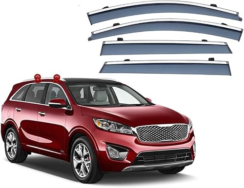 PANXUC Car Wind Deflectors for Kia Sorento UM 2015-2020, Side Window Wind Rain Deflector Window Visor Sun Rain Guard Smoke Guards