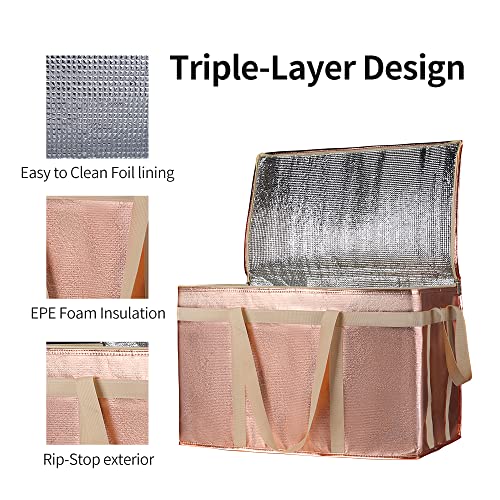 image for Bodaon 3-Pack Insulated Pizza Delivery Bags, XXX-Large Commercial Food