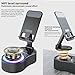 Luonaa Cell Phone Stand with Bluetooth Speaker - Multifunctional Adjustable Stand with Charging,Wireless Bluetooth Speaker with 360° Rotatable Phone Holder Compatible with Tablet for Home Desk (Black)