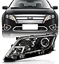 ACANII - For 2010 2011 2012 Ford Fusion Factory Style Black Projector Headlight Heaplamp Replacement Left Driver Side