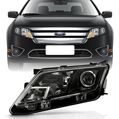 ACANII - For 2010 2011 2012 Ford Fusion Factory Style Black Projector Headlight Heaplamp Replacement Left Driver Side
