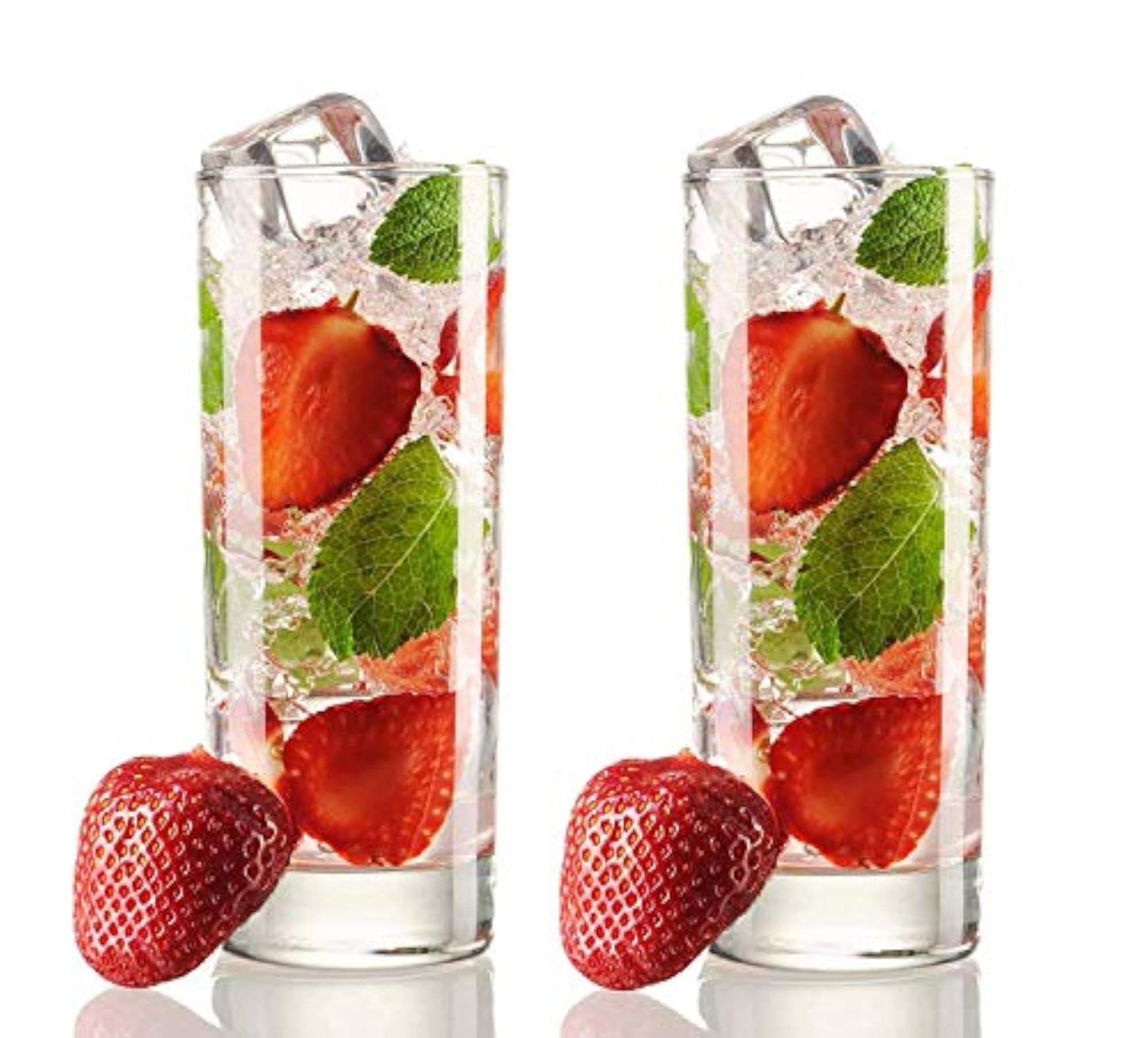 Crystal Clear Highball Glasses Set for Water, Beer, and Cocktails