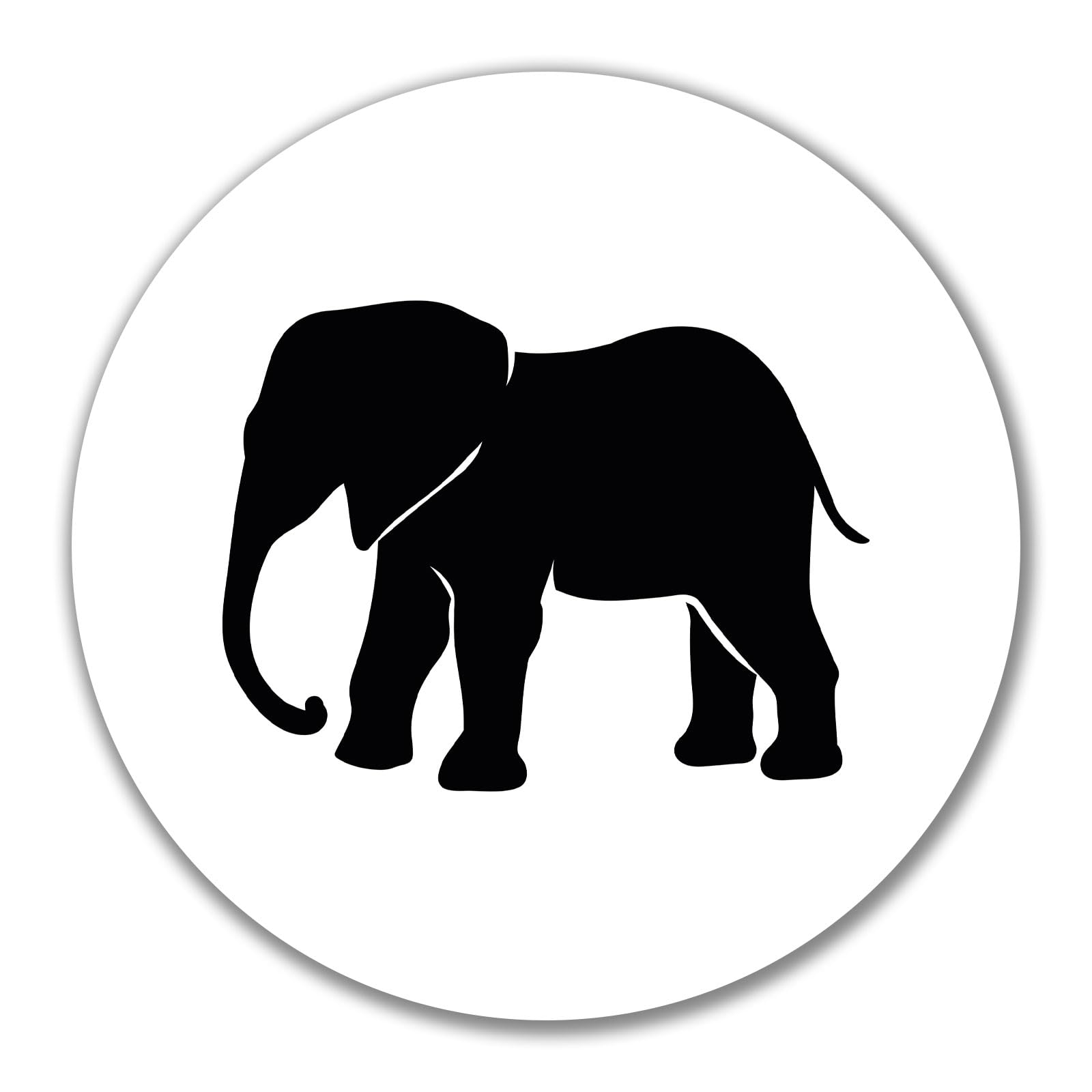 Huuraa Elefant Silhouette Sticker 10 cm