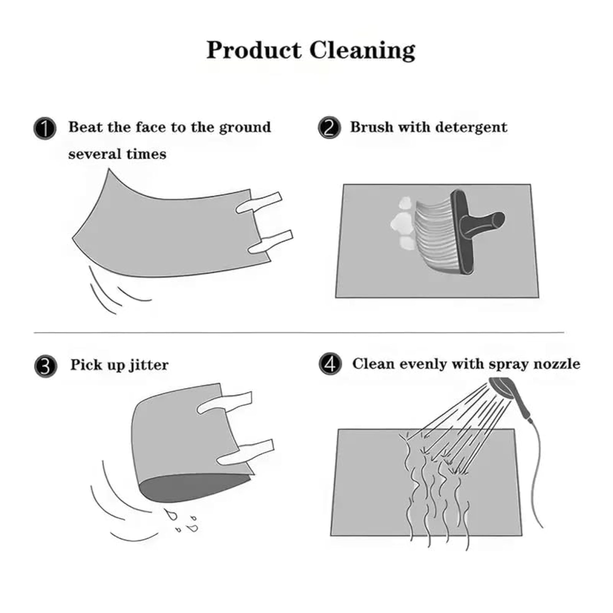 2 Piece Soft Absorbent Microfiber Bath Rug Set, Non-Slip