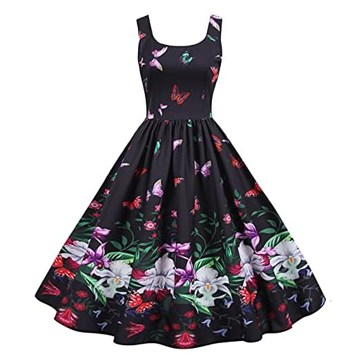 Eleganta 50-Talsklänningar För Underkläder Prickade Rockabilly-Klänningar Cocktailklänningar Perfekt För Bröllop Och Festevenemang Svart+XL
