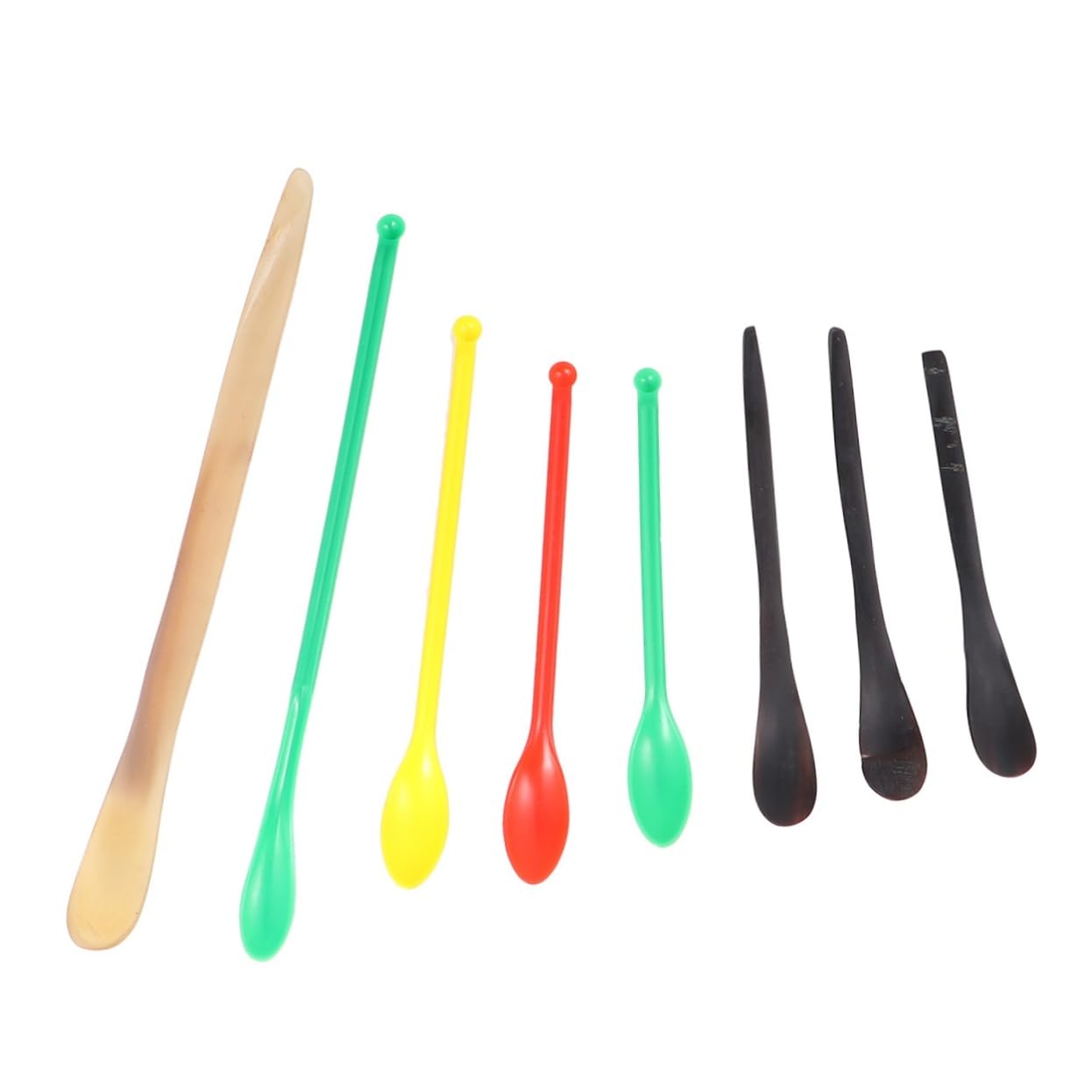 MAGICLULU 8pcs Portable Laboratory Sampling Spoons Medicine Scoops for Use Lightweight Experiment Tools with Long Handles for Deep Retrieval Random Color Random Color