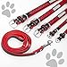 Geflochtenes Hundehalsband aus Leder Personalisierte Leder Hundehalsband mit Namen Gravur Rot Halsband mit Namenschild für mittleren Hund Hundehalsbänder M