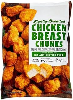 Lightly Breaded Chicken Breast Chunks, Fully Cooked White Meat Chicken, Crispy Bite-Size Pieces, Frozen & Ready to Heat, Perfect for Meals, Snacks & Family Dinners , Fully cooked and ready to heat, these bite-size chunks make meal prep quick and easy. Whether you're preparing a family dinner, a quick lunch, or a satisfying snack, they fit perfectly into any routine. [ 64 oz , 4 lb ]