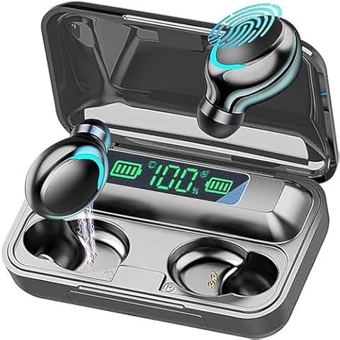 BMHOLU Wireless Earbuds with Large Charging Case and Phone Charging Function, IPX5 Waterproof, Hi-Fi Stereo Sound, Touch Control, for iOS/Android - Perfect for Active Lifestyle Cover