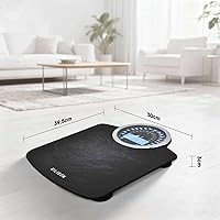 Vista 6 de EILISON Báscula de pesaje digital y analógica 2 en 1 altamente avanzada para peso corporal, 400 libras, 4 sensores GX de alta precisión precisos