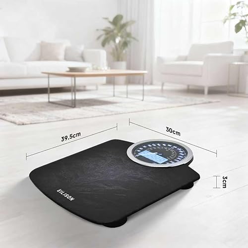 Miniatura 6 de EILISON - Báscula digital y analógica 2 en 1 altamente avanzada para peso corporal, de 400 libras, con 4 sensores GX de alta precisión, vidrio