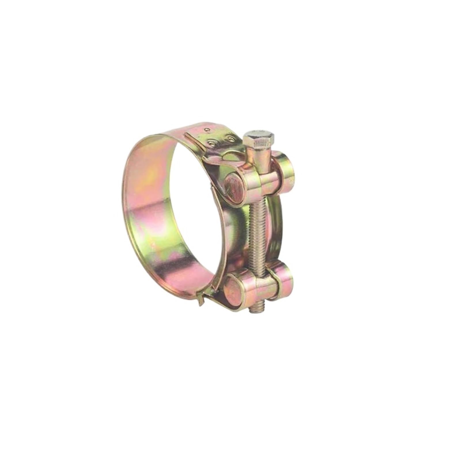 Graiting 68-73Mm 1Piece T-Bolt Hose Clamps Yellow Zinc Steel17-130Mm Adjustable Bolt Band Pipe Clamp