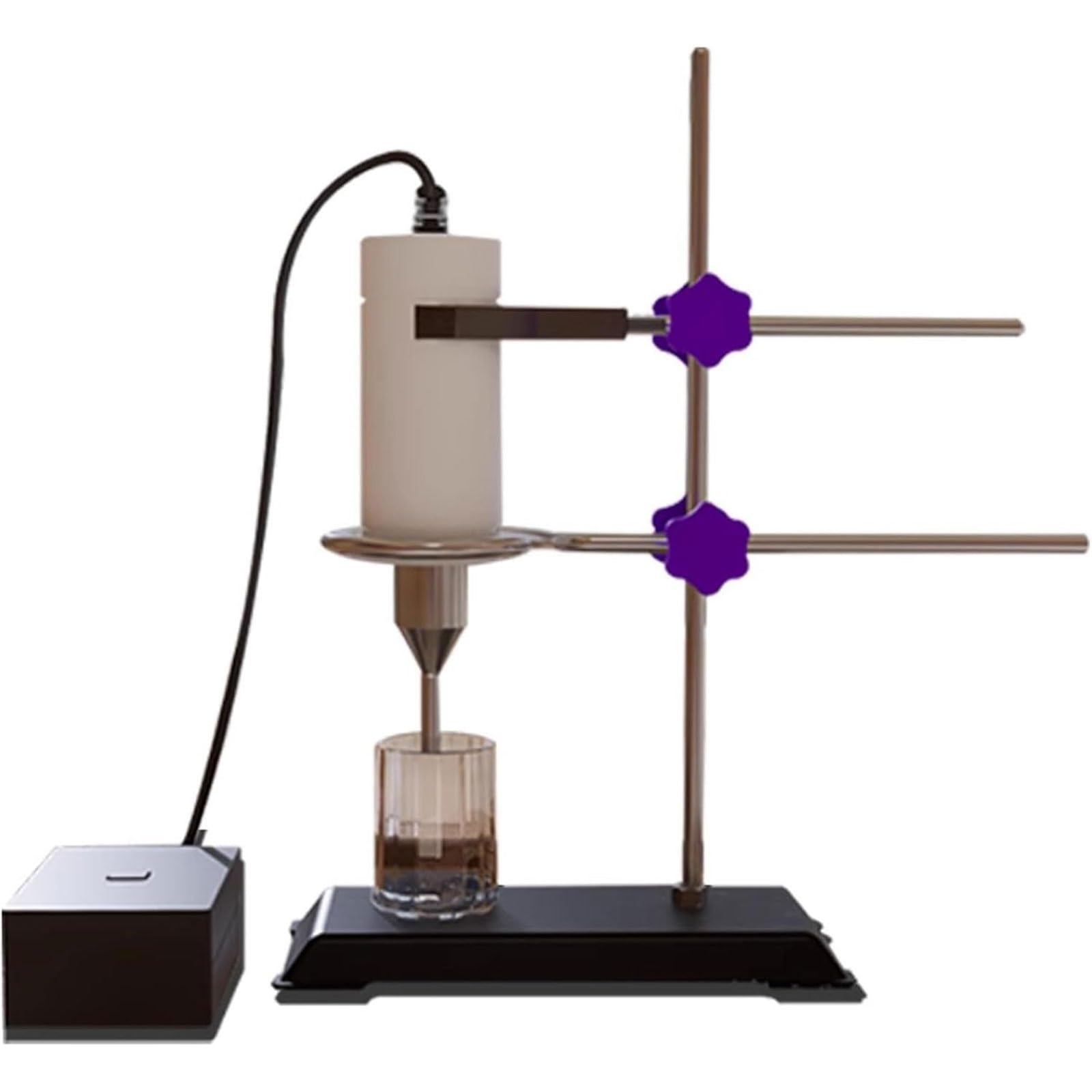 Homogeneizador ultrasónico, pequeño procesador sonicador de laboratorio, mezclador disruptor celular con soporte, frecuencia de trabajo de 40 kHz, altura ajustable, uso con soporte o portátil