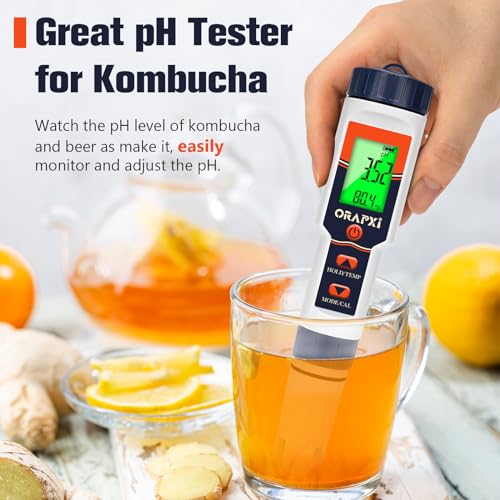 pool salt tester ph meter orapxi salinity meter and ph tester ppm ec meter with lcd screen 5 in 1- salt ph tds ec meter for saltwater pool hot tubs spas aquarium hydroponics system home brew
