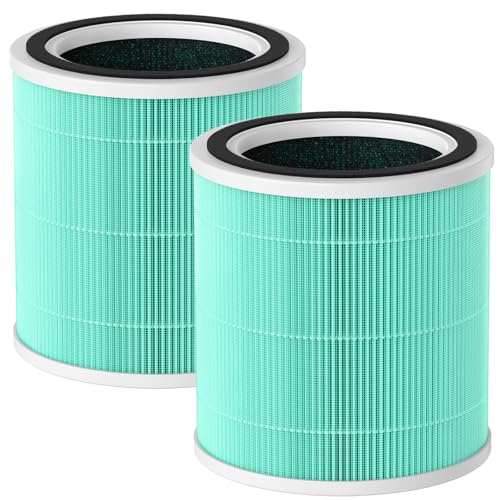 Image of 2 Pack AC400 Replacement Filter for Purivortex AC400 Air Purifier, 3-in-1 Toxin Absorber Filter, Green