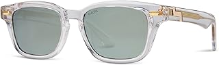 KIAURA Kaufmann Polarized Sunglasses, UV400 Protection, Memory Acetate Frames, XL & Original Sizes