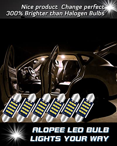 Alopee 6-Pack 6418 LED Bulb C5W 1.42" Festoon Warm White 3000K miniatura 7