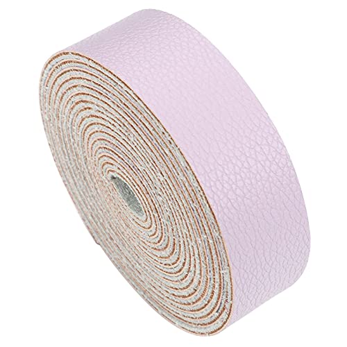 Cdy Lychee Pattern Leather Strap 90 Inches Long 1 Inch Wide, Leather Belt Strips Very Suitable For Diy Craft Projects, Pet Collars, Traction Ropes,Belts, Keychains, Leather Watch Straps (Light Purple) #TOP3