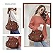 Angel Barcelo Roomy Fashion Hobo Womens Handbags Ladies Purse Satchel Shoulder Bags Tote Washed Leather Bag (Stylish Brown)